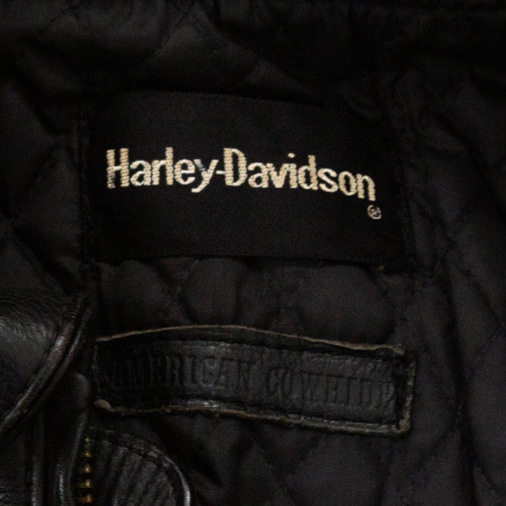 Vintage Harley Davidson Jacket M Leather Biker - Picture 11 of 14